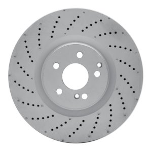 Mercedes-Benz E550 Brake Rotor (1) - Front - R1 Concepts - Drilled Carbon Alloy GeoMET - `08-`21